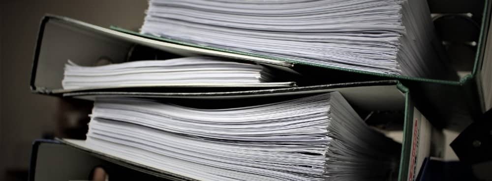 Dossiers et contrats en version papier